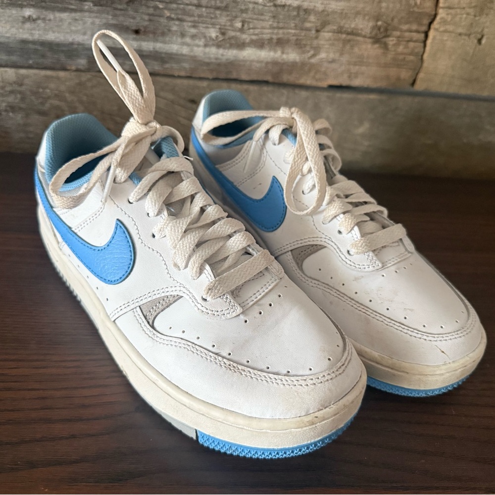 Nike White and Blue Athletic Shoes